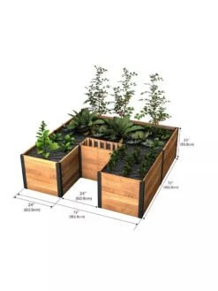 Vita Mezza Keyhole Garden 6’x6’ -Backyard Bloomers 8609395 02V