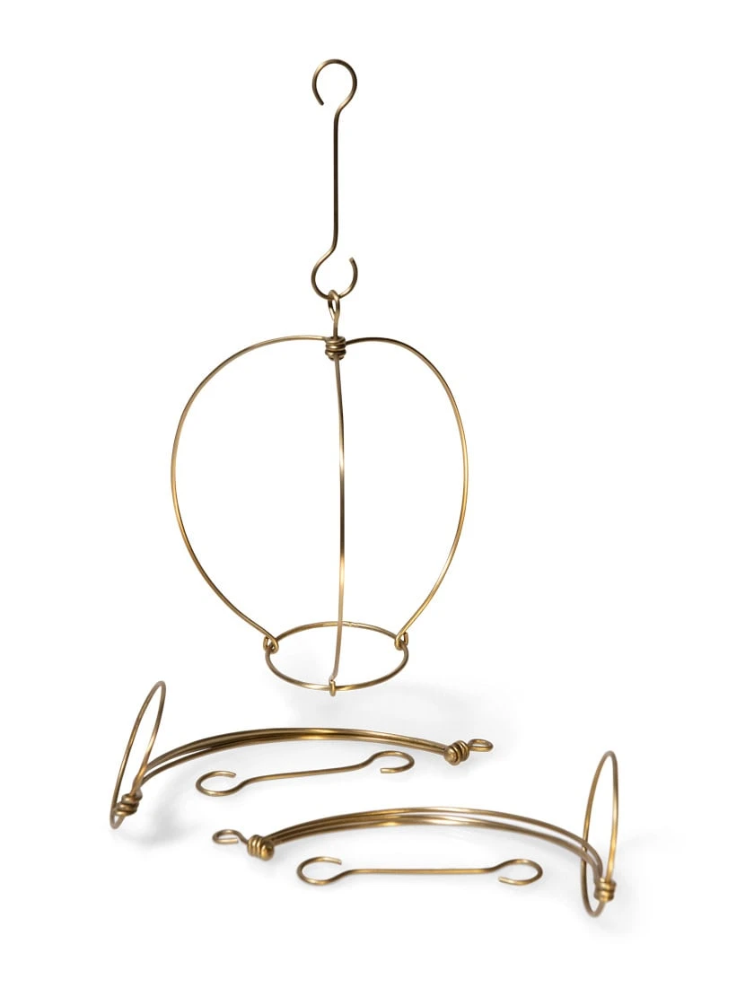 Waxed Amaryllis Brass Hangers, Set Of 3 4 Waxed Amaryllis Brass Hangers, Set Of 3 - Image 2