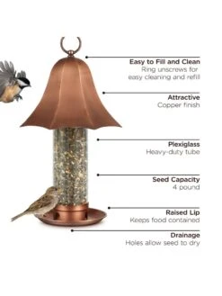 Bell Tube Bird Feeder 7 Bell Tube Bird Feeder -Backyard Bloomers 8609486 03v
