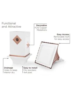 Villa Copper Shingle Bird House -Backyard Bloomers 8609499 03v