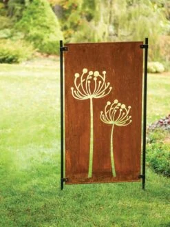 Queen Anne's Lace Corten Steel Screen 8 Queen Anne's Lace Corten Steel Screen -Backyard Bloomers 8609526 00526 tif