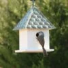 Bird House Bungalow With Verdigris Copper Roof 1 Bird House Bungalow With Verdigris Copper Roof -Backyard Bloomers 8609892 01v bird house bungalow