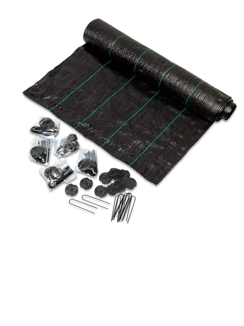 Polypropylene Weed Mat With Ground Staples, 3.25' X 98’ 4 Polypropylene Weed Mat With Ground Staples, 3.25' X 98’ - Image 2