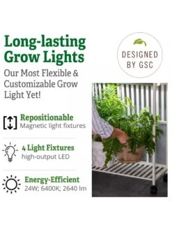 Oslo 4-Tier LED Grow Light Garden -Backyard Bloomers 8610473 4