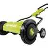 Sun Joe MJ1800M 18-Inch Quad-Wheel, 5-Position, Razor Sharp Cutting Blade, Silent Push Reel Mower -Backyard Bloomers 8610480 01V JPG