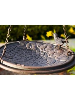 Floral Motif Hanging Birdbath -Backyard Bloomers 8610562 01v
