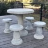 Patio Set, Round Table & 4 Stools 2 Patio Set, Round Table & 4 Stools -Backyard Bloomers 8610576 01v exaco trading round patio table set with 4 stools