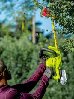 Sun Joe 24V-HT22-LTE 24-Volt ION+ Cordless Hedge Trimmer Kit | 22-Inch | W/ 2.0-Ah Battery And Charger -Backyard Bloomers 8610657 08v