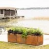 Corten Steel Modular Raised Bed, 2'x6' 1 Corten Steel Modular Raised Bed, 2'x6' -Backyard Bloomers 8610703 0023 tif