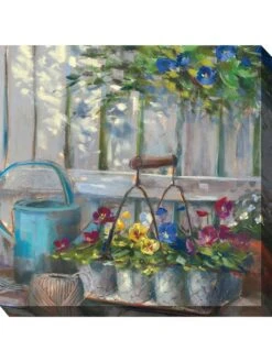 Pansy Basket Outdoor Wall Art -Backyard Bloomers 8610734 01v