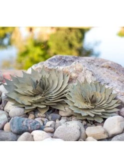Desert Steel Spiral Aloe Sculpture -Backyard Bloomers 8610749 04v