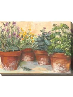 Herb Pots Outdoor Wall Art 5 Herb Pots Outdoor Wall Art -Backyard Bloomers 8610781 01v