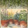 Herb Pots Outdoor Wall Art -Backyard Bloomers 8610781 02v herb pots outdoor wall art
