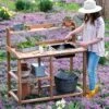 Dynamic Acacia Potting Bench With Soil Reservoir 2 Dynamic Acacia Potting Bench With Soil Reservoir -Backyard Bloomers 8611009 4132 1