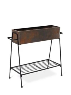 Rectangular Corten Planter And Stand -Backyard Bloomers 8611028 1245 tif