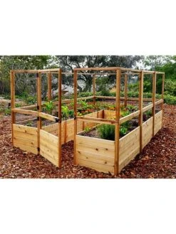 Garden In A Box With Deer Fence, 8' X 16' -Backyard Bloomers 8611036 02V