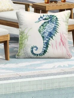 Outdoor Decor™ Floor Pillows, 24" X 24" -Backyard Bloomers 8611118 113v seah outdoor floor deco pillow 24x24 sea horse