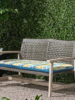 Outdoor Decor™ Bench Cushions, 18" X 48" 15 Outdoor Decor™ Bench Cushions, 18" X 48" -Backyard Bloomers 8611128 200V AQUA tif