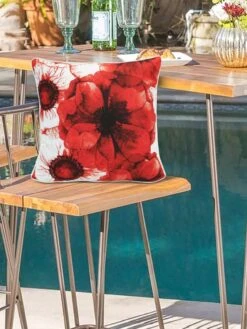 Outdoor Decor™ Throw Pillows, 18" X 18" -Backyard Bloomers 8611135 102V RDP tif