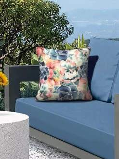 Outdoor Decor™ Throw Pillows, 18" X 18" -Backyard Bloomers 8611135 118V FL tif