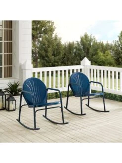 Crosley Griffith 2-piece Outdoor Rocking Chair Set -Backyard Bloomers 8611577 ny 01v