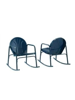 Crosley Griffith 2-piece Outdoor Rocking Chair Set -Backyard Bloomers 8611577 ny 04v