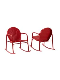 Crosley Griffith 2-piece Outdoor Rocking Chair Set -Backyard Bloomers 8611577 rd 18v