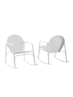 Crosley Griffith 2-piece Outdoor Rocking Chair Set -Backyard Bloomers 8611577 wt 42v