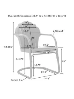 Crosley Tulip 5-piece Outdoor Dining Set 29 Crosley Tulip 5-piece Outdoor Dining Set -Backyard Bloomers 8611578 08v