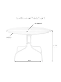 Crosley Tulip 5-piece Outdoor Dining Set 30 Crosley Tulip 5-piece Outdoor Dining Set -Backyard Bloomers 8611578 09v