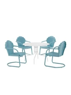 Crosley Tulip 5-piece Outdoor Dining Set 19 Crosley Tulip 5-piece Outdoor Dining Set -Backyard Bloomers 8611578 bl 03v