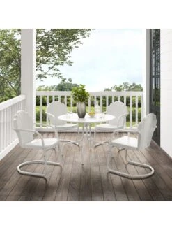 Crosley Tulip 5-piece Outdoor Dining Set 24 Crosley Tulip 5-piece Outdoor Dining Set -Backyard Bloomers 8611578 wt 31v