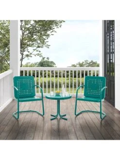 Crosley Bates 3-piece Outdoor Dining Chair Set -Backyard Bloomers 8611583 tu 14v