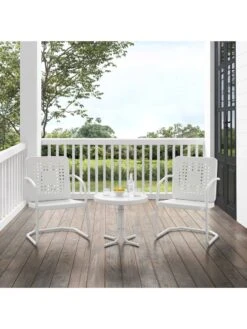 Crosley Bates 3-piece Outdoor Dining Chair Set -Backyard Bloomers 8611583 wt 23v