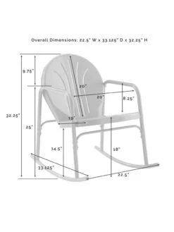 Crosley Griffith 3-piece Outdoor Rocking Chair Set -Backyard Bloomers 8611588 09v