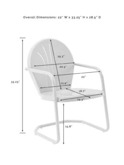 Crosley Griffith 3-piece Outdoor Bistro Set -Backyard Bloomers 8611589 07v
