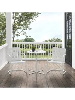 Crosley Bates 3-piece Outdoor Bistro Set -Backyard Bloomers 8611590 wt 20v