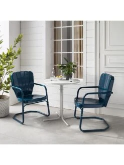 Crosley Ridgeland 3-piece Outdoor Bistro Set -Backyard Bloomers 8611594 ny 01v