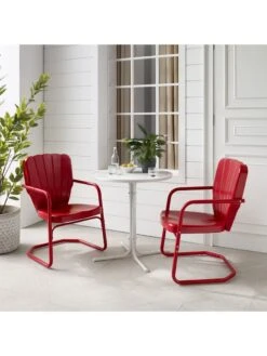 Crosley Ridgeland 3-piece Outdoor Bistro Set -Backyard Bloomers 8611594 rd 17v