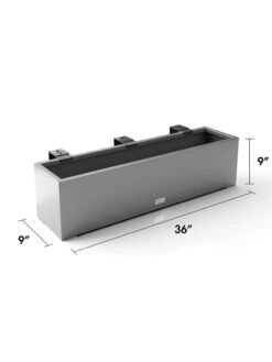 Veradek Metallic Series Railing Planters -Backyard Bloomers 8611610 19v