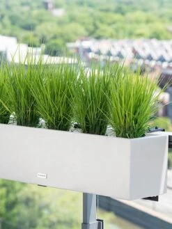 Veradek Metallic Series Railing Planters -Backyard Bloomers 8611610 22v veradek metallic series railing planter