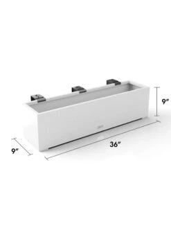 Veradek Metallic Series Railing Planters -Backyard Bloomers 8611610 28v