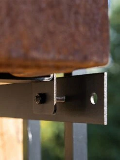 Veradek Metallic Series Corten Steel Railing Planters -Backyard Bloomers 8611611 02v