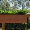 Veradek Metallic Series Corten Steel Railing Planters -Backyard Bloomers 8611614 02v veradek metallic series corten steel railing planter