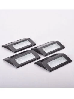 MAXSA® Solar-Powered Metal Deck Light, Set Of 4 -Backyard Bloomers 8611691 bz 04v