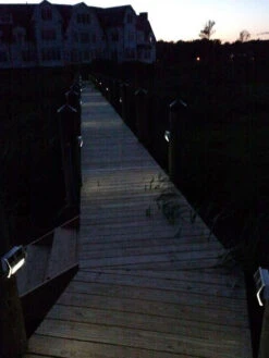 MAXSA® Solar-Powered Metal Deck Light, Set Of 4 -Backyard Bloomers 8611691 ss 02v