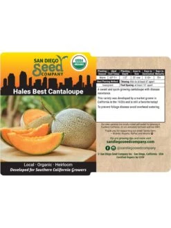 Hales Best Cantaloupe Organic Seeds 7 Hales Best Cantaloupe Organic Seeds -Backyard Bloomers 8611872 02v