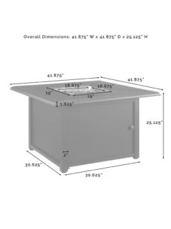 Crosley Dante Metal Fire Table 25 Crosley Dante Metal Fire Table -Backyard Bloomers 8611944 14v