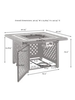 Crosley Tucson Fire Table -Backyard Bloomers 8611947 11v