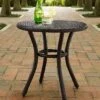 Crosley Palm Harbor Outdoor Wicker Round Side Table -Backyard Bloomers 8611949 02v